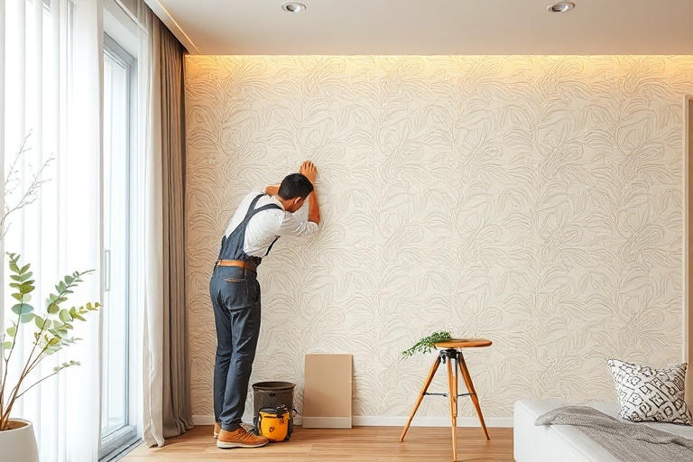 千葉県でのクロス張替え施工イメージ